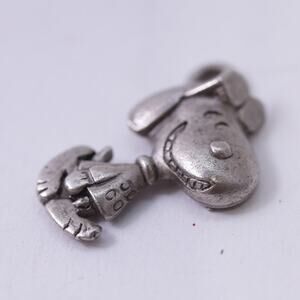 Peanuts, Snoopy, Pendant, Smiling, Charm, Pewter, Starline, ~ 250826-WH 522